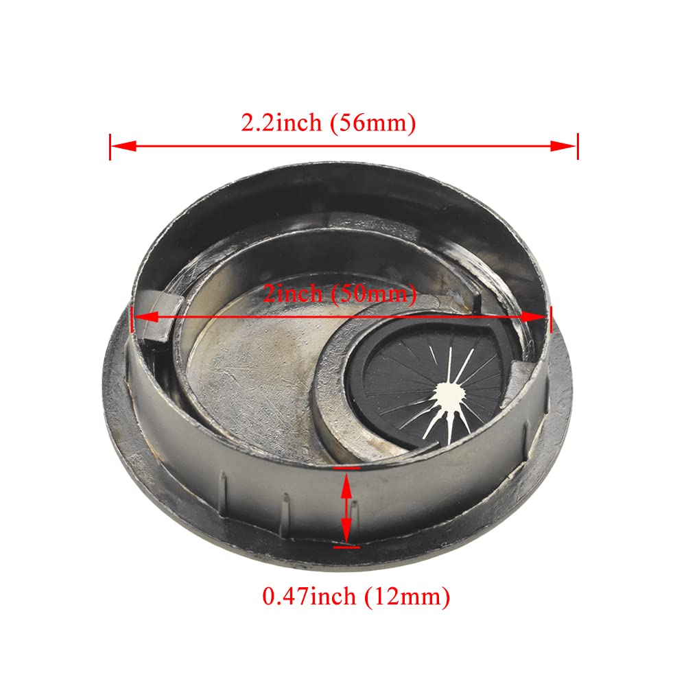 HAHIYO 2Pcs 2Inch/50mm Bronze Zinc Alloy Desk Grommet Wire Grommet Cable Management Cord Hole Cover Desk Wire Hole Insert Wire Organizer for Computer Office Home School Equipment Systems