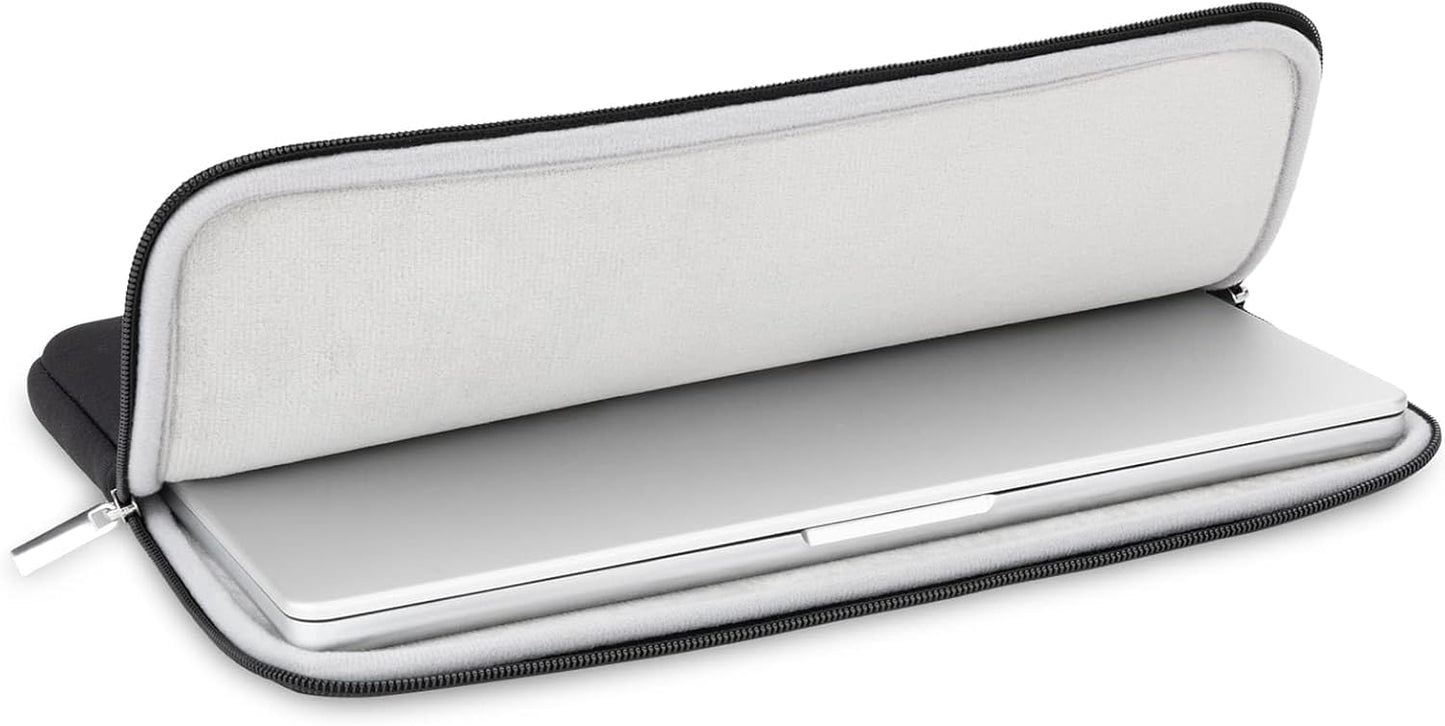 RAINYEAR 11-11.6 Inch Laptop Sleeve Protective Case Soft Lining Carrying Bag Padded Zipper Cover Compatible with 11.6" MacBook Air for 11" Notebook Computer Tablet Chromebook (Black, Upgraded Version)