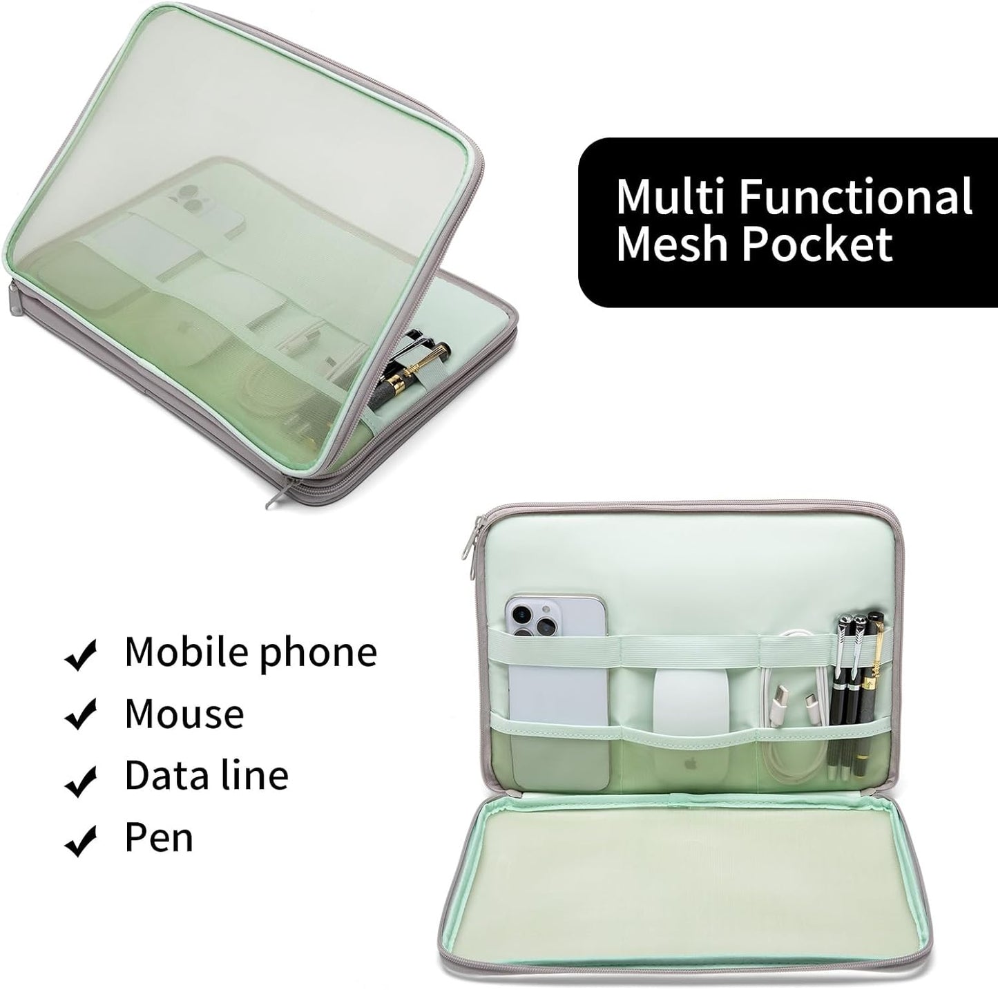 CONMOTO Laptop Case Sleeve,13 inch 15inch Computer Carrying Bag Laptop Sleeve Compatible for MacBook Air/Pro, HP, Dell, Lenovo, Acer