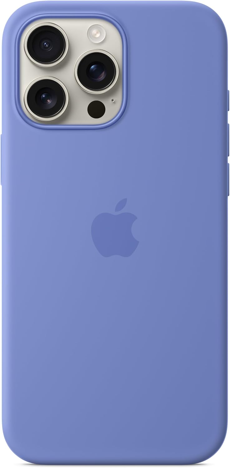 Apple iPhone 16 Pro Max Silicone Case with MagSafe and Camera Control: Lightweight Phone Case, Wireless Charging Compatible, Smooth Matte Finish; Periwinkle