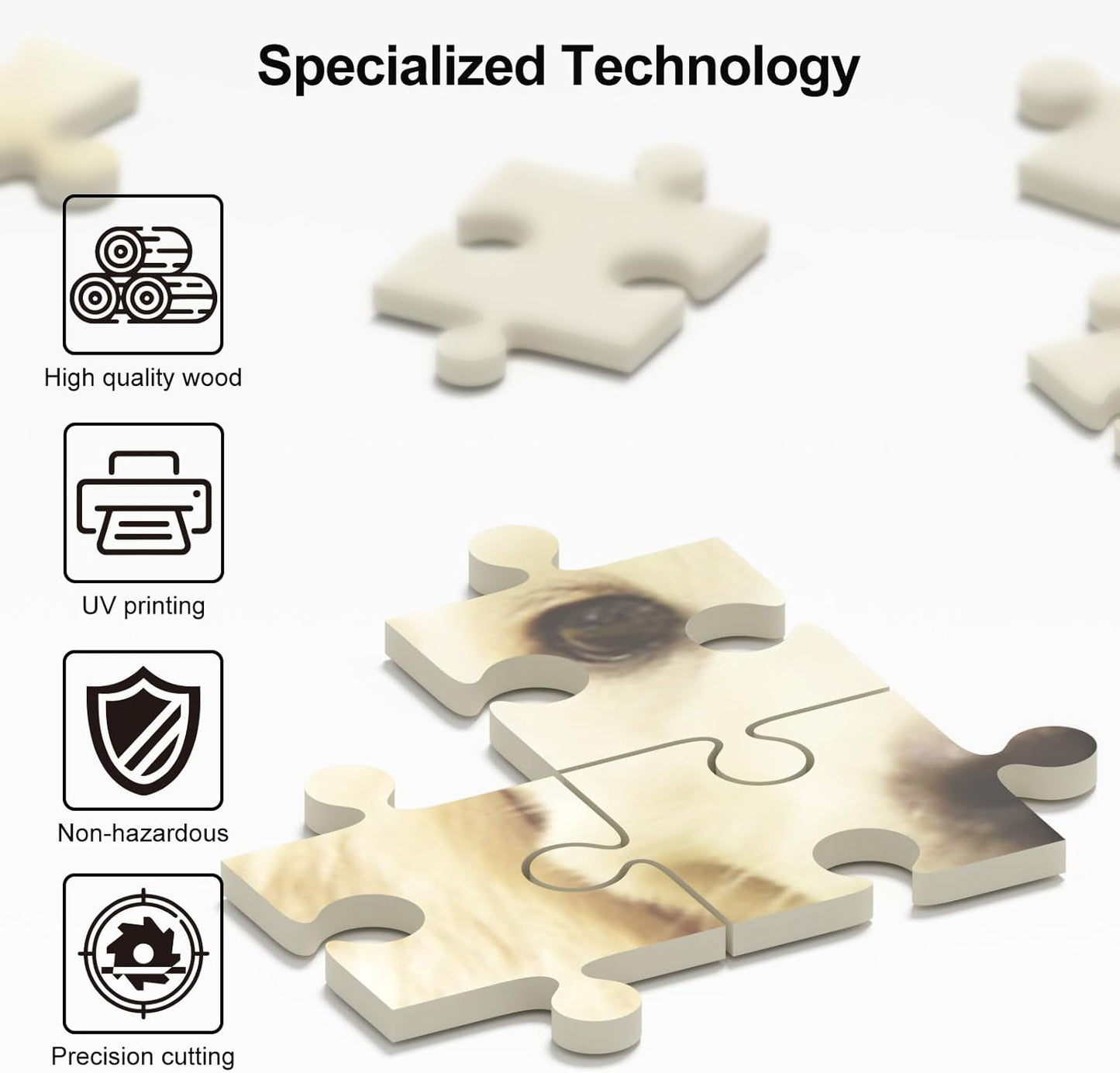 Custom Puzzle from Photos, Personalized Photo Puzzle 35/70/120/500/1000 Pieces with Picture and Text, Personalized Gifts for Family, Wedding, Kids, Dad, Pet, Unique Couple Gifts