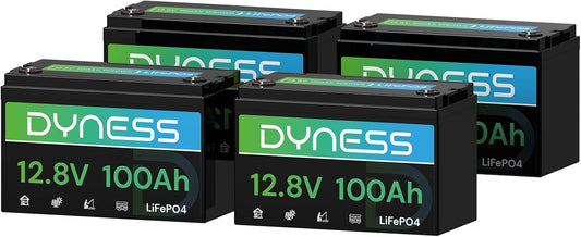 12V 100Ah LiFePO4 Lithium Battery (4 Pack) BCI Group 31 with Low-Temp Protection, A+ Grade Cell Built-in 100A BMS, 12 Volt Lithium Battery Perfect for RV, Solar System, Off-Grid, Home Energy