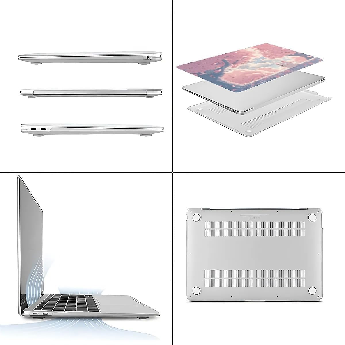 Compatible with MacBook Air 13.3 13.6 Inch Case 2022 2021 2020 2019 Plastic Hard Shell Case Cover,13.3 Pro(A1706/A1708/A1989/A2159/A2289/A2338), Cute Cat