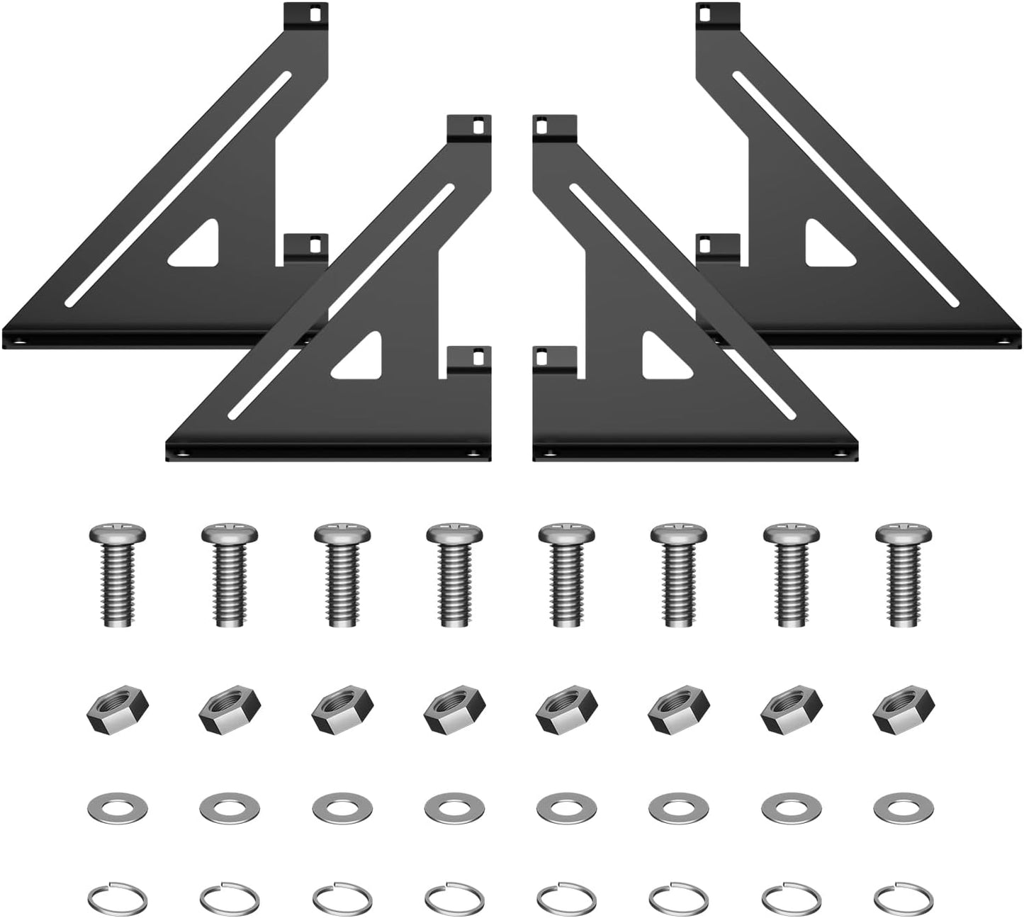 2 Amp Amplifier Rack, Audio Rack, Rack Mount Amplifier for Droppin HZ Car Audio, Steel, Black Powder Coated, Bracket Mount, 24 Watts, Audio Equipment Rack
