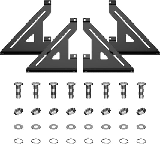 2 Amp Amplifier Rack, Audio Rack, Rack Mount Amplifier for Droppin HZ Car Audio, Steel, Black Powder Coated, Bracket Mount, 24 Watts, Audio Equipment Rack