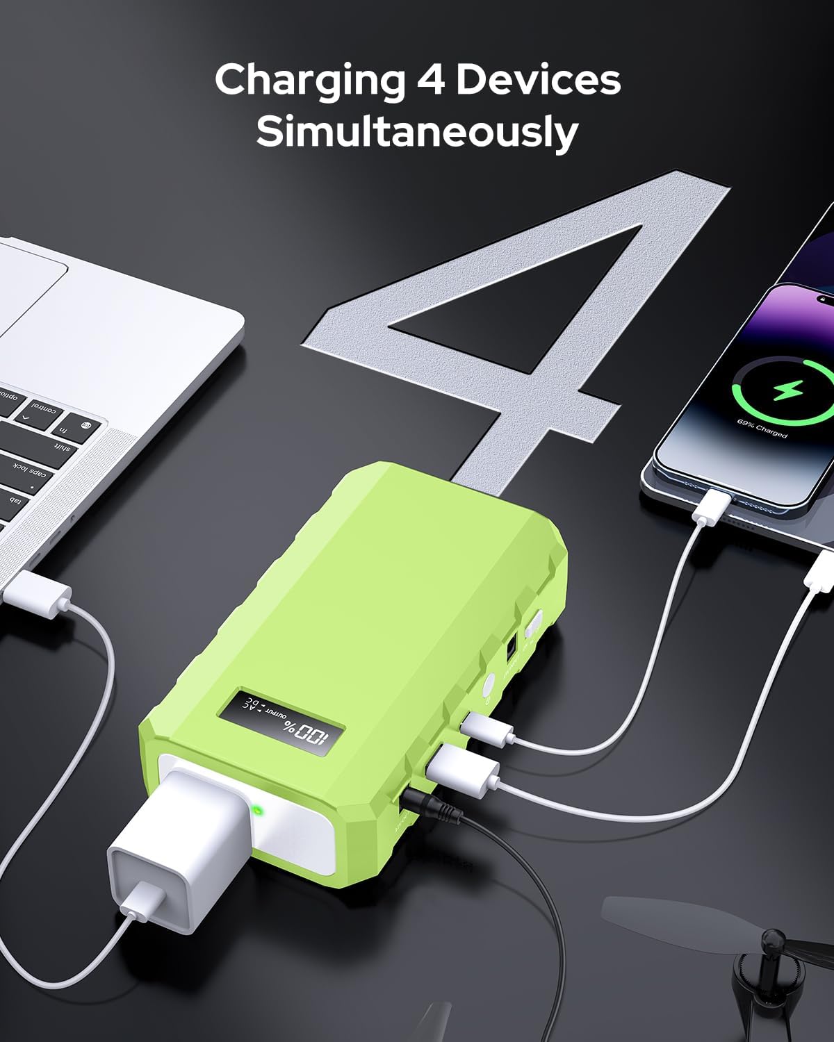 Apowking Power Bank with AC Outlet,65W Portable Laptop Battery Bank Fast Charging,88.8Wh/24000mah Power Station for Outdoor Camping PowerBank Travel Home Power Backup