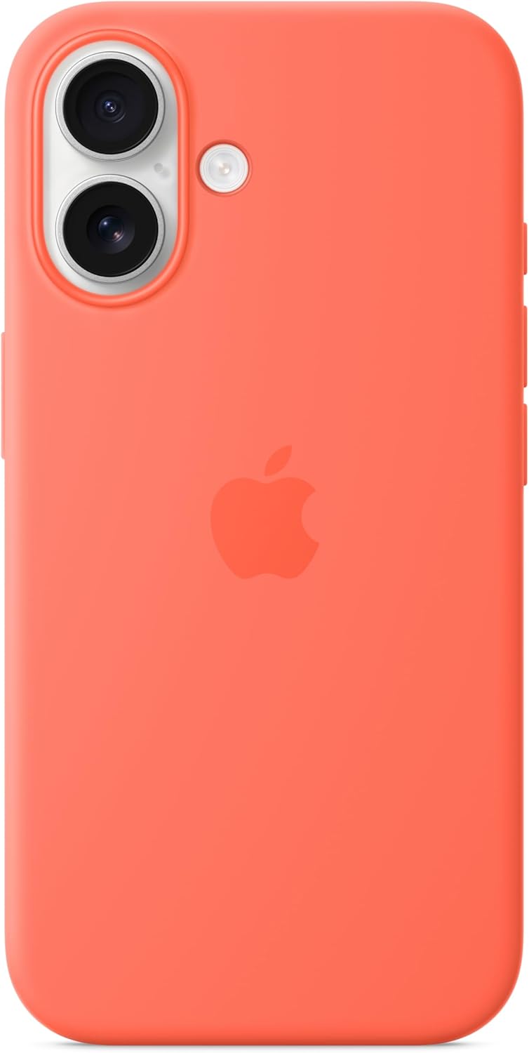Apple iPhone 16 Silicone Case with MagSafe and Camera Control: Lightweight Phone Case, Wireless Charging Compatible, Smooth Matte Finish; Tangerine