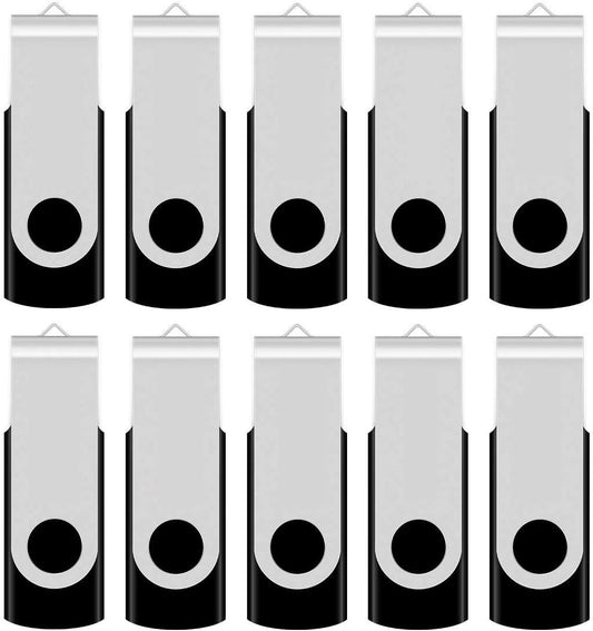 Aiibe 2GB Flash Drive 50 Pack 2GB USB Flash Drives Thumb Drive Bulk USB Drives USB 2.0 Memory Stick, Wholesale (2 GB, Black)