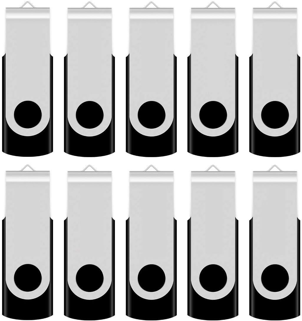 Aiibe 16GB USB Flash Drives - 50 Pack Bulk Thumb Drives, USB 2.0, Zip Drives Wholesale, Black