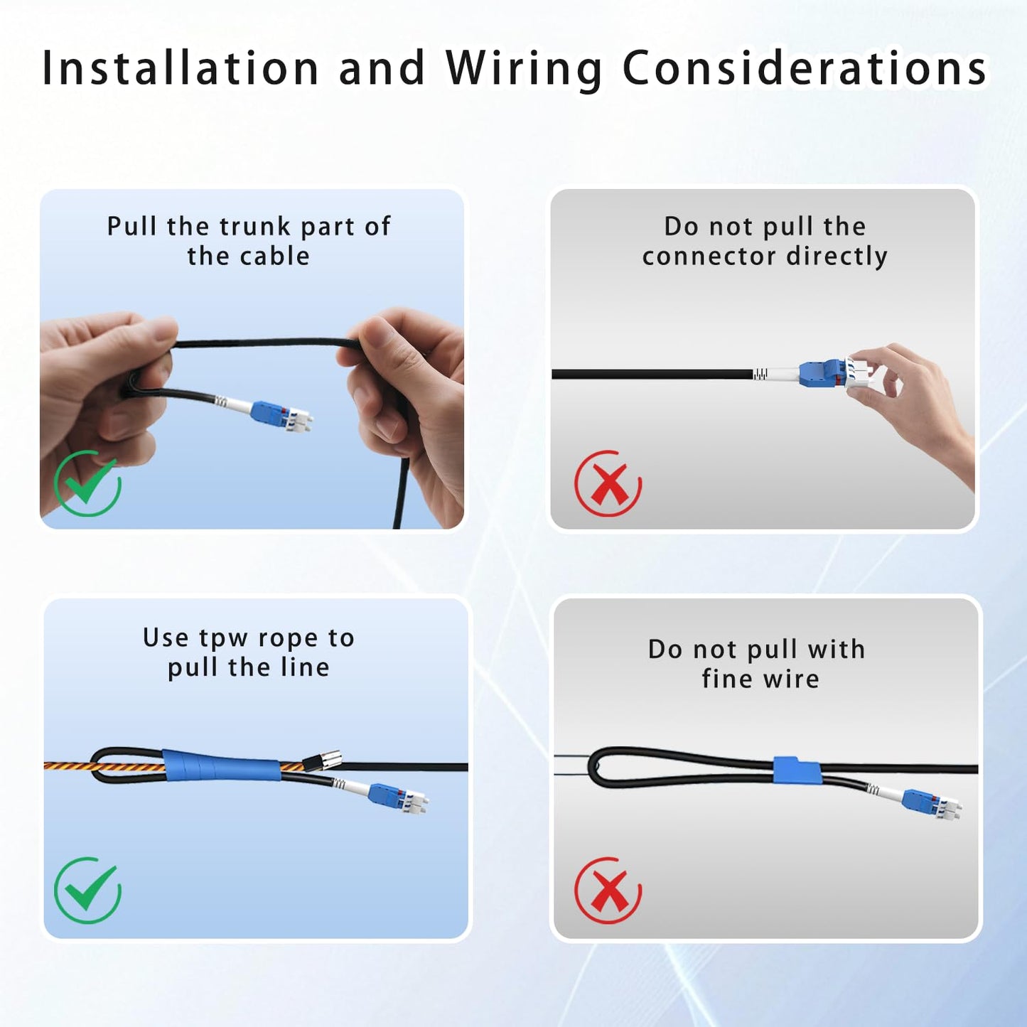1M/3FT LC to LC Armored Outdoor Fiber Optic Cable, Single Mode Duplex 9/125μm SMF Fiber Patch Cord, OS1/OS2 Compatible, Black LSZH Jacket, Uniboot Jumper for FTTH, Data Center, Long-Distance Use