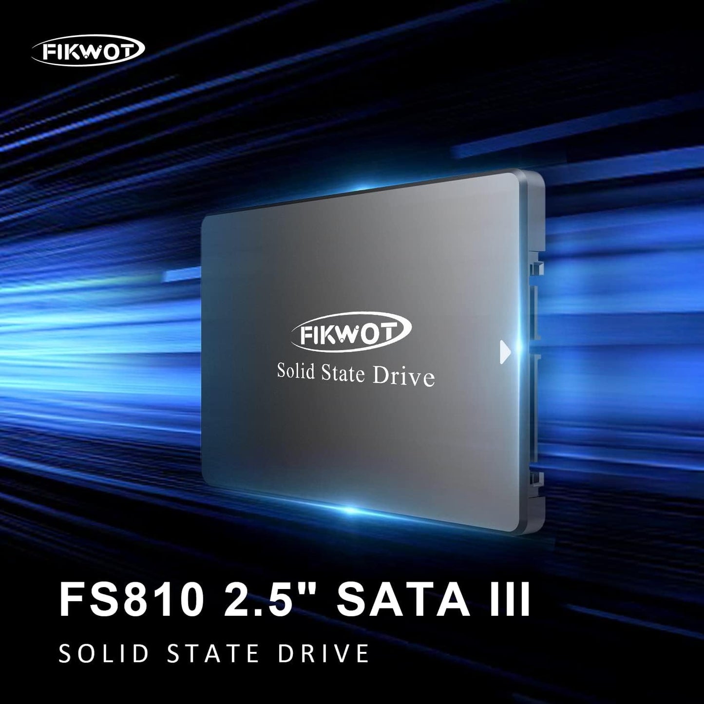 FS810 500GB SSD, 2.5" SSD SATA III 6Gb/s, Solid State Drives, Up to 560MB/s, 3D NAND TLC Flash, Internal SSD for Desktops and Laptops(Black)