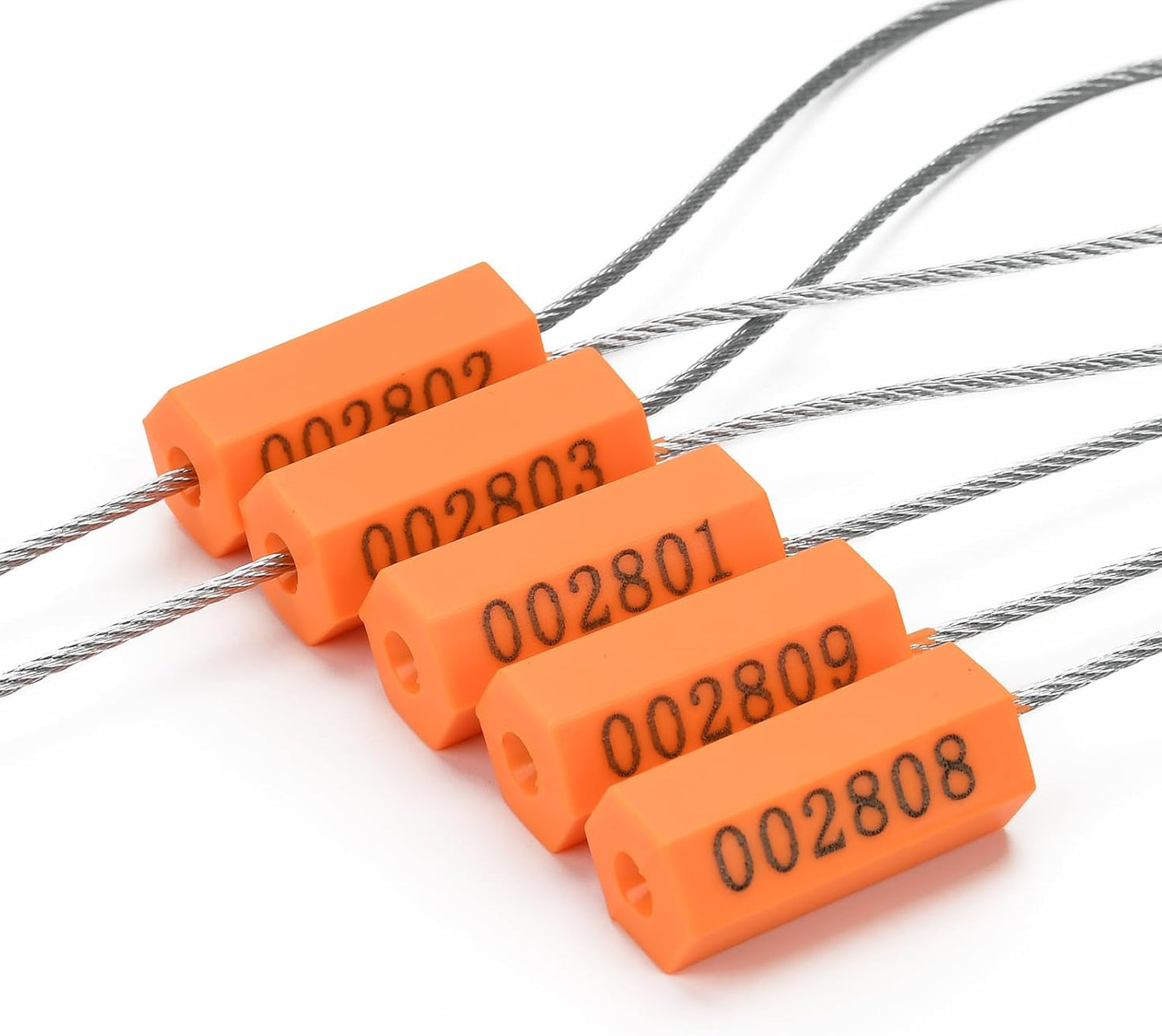 50PCS Steel Cable Seals Metal Security Seal Numbered Metal Truck Trailer Seals Security Tags Tamper Evident Tags Container Seals Pull Tight Steel Wire Seals