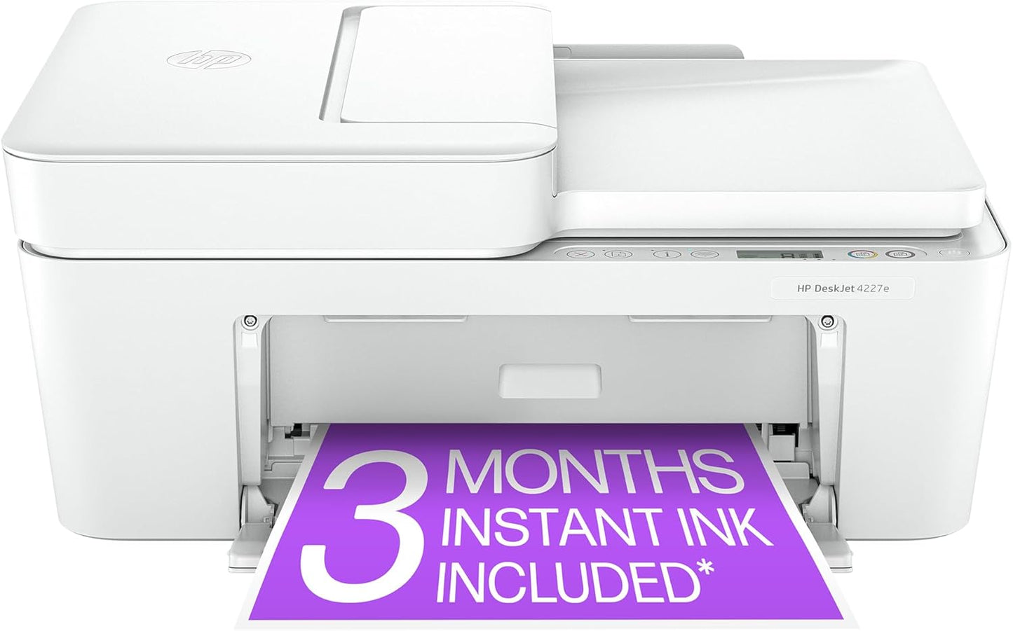 HP DeskJet 4227e Wireless All-in-One Color Inkjet Printer, Scanner, Copier, Best-for-Home, 3 Months of Instant Ink Trial Included (6W7F0A)