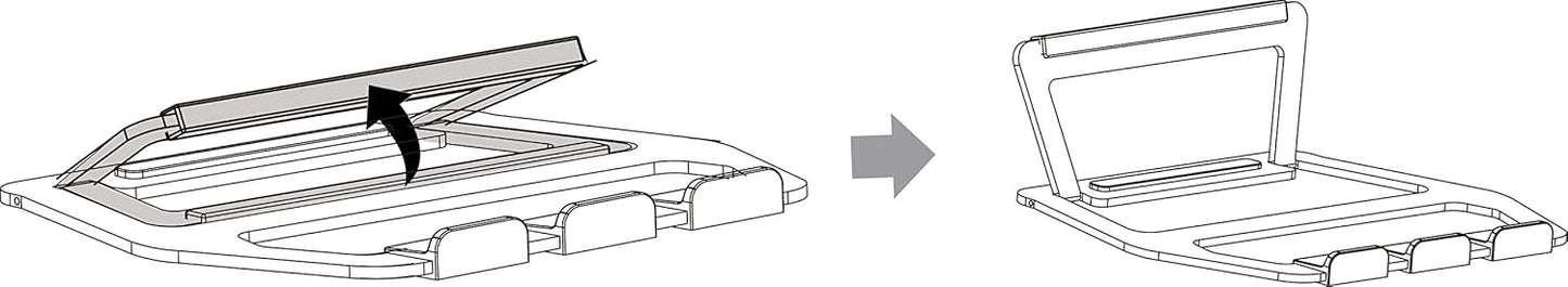 Amazon Basics Aluminum Portable Foldable Laptop Support Stand for Laptops up to 13", Black