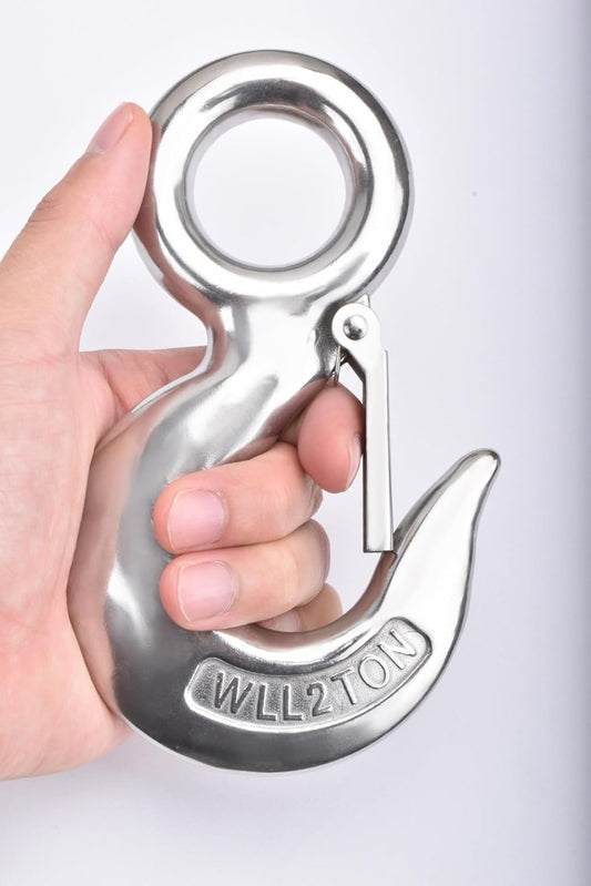 Alele Grab Hooks,2T Crane Scale,Slip Hooks,Stainless Steel Heavy Duty Lifting Hook Rigging Accessory (Grab Hooks 2000kg)