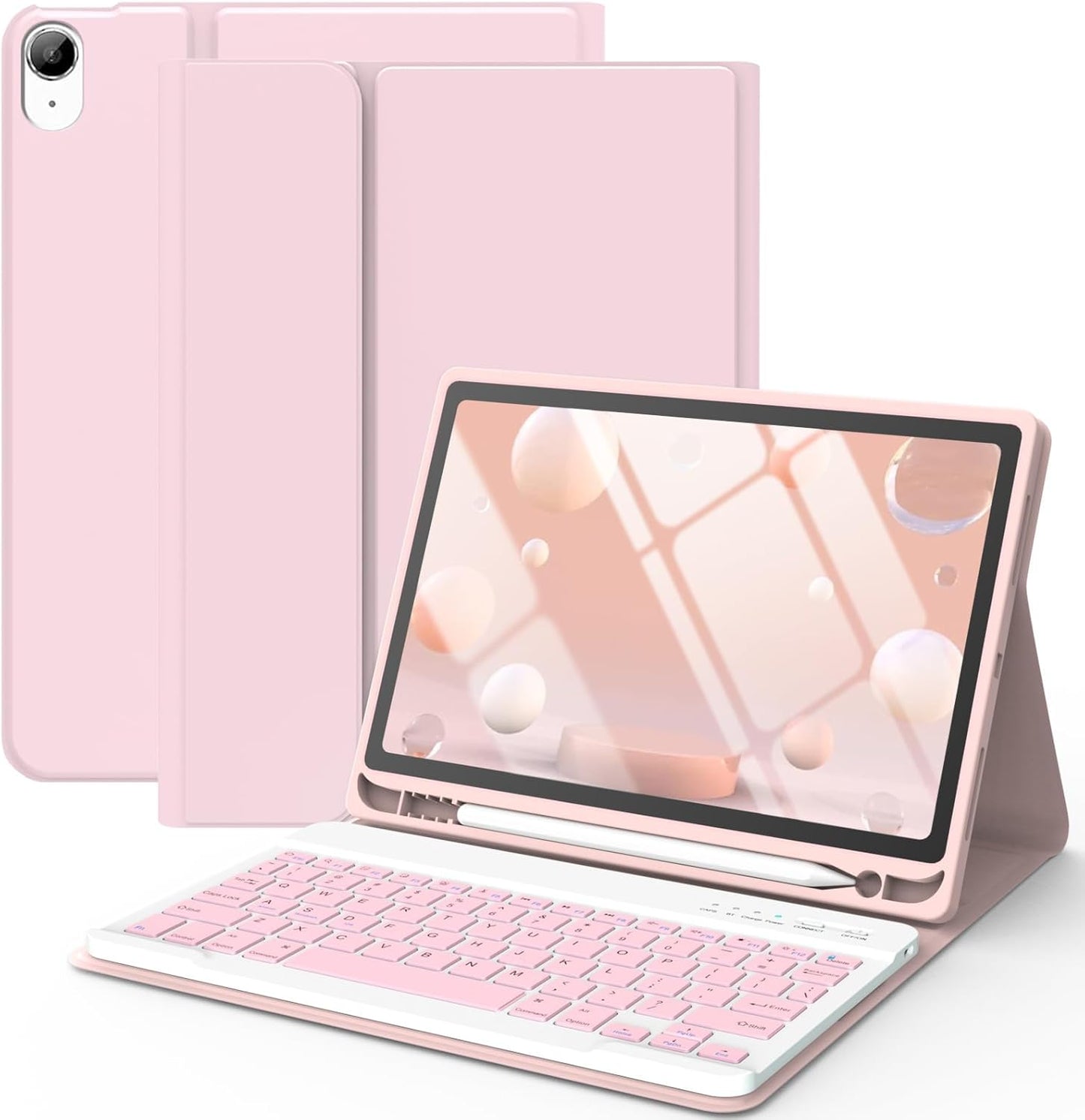 Keyboard Case for iPad Air 11-inch M3/M2/Air 5th/ 4th Generation- Detachable Bluetooth Keyboard Case with Pencil Holder - Flip Stand Cover for iPad Air 11"(2025&2024) /Air 5 2022/Air 4 2020/Pro 11 1st