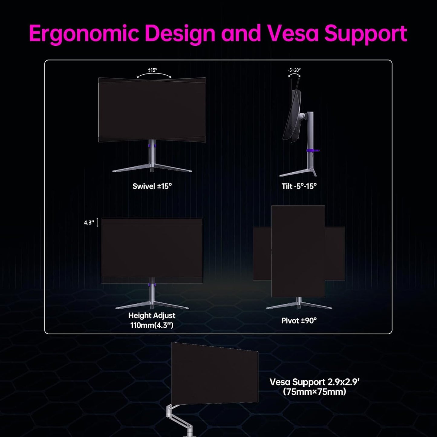 KTC 27 OLED Monitor - 1440p 240hz Monitor 0.03ms GTG, Type-C 65W, Built-in Speakers, 1.5M:1 Contrast Ratio, 136% sRGB, DisplayPort1.4, HDMI2.0,USB-C 3.0, Vesa, PC Moniter for Gaming Movie Office