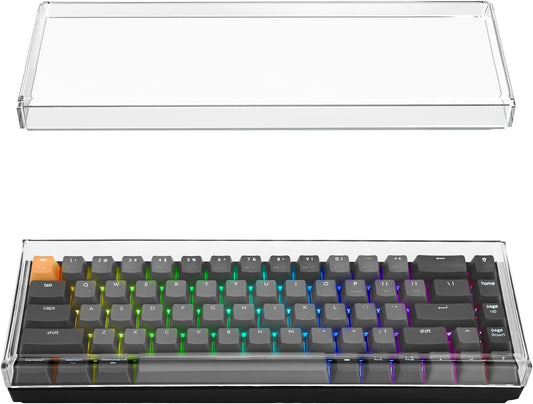 Geekria 65% Clear Acrylic Dust Cover for 68 Key Mechanical Keyboard - Compatible With Keychron K7, K6, K6 Pro, RK Royal KLUDGE RK68