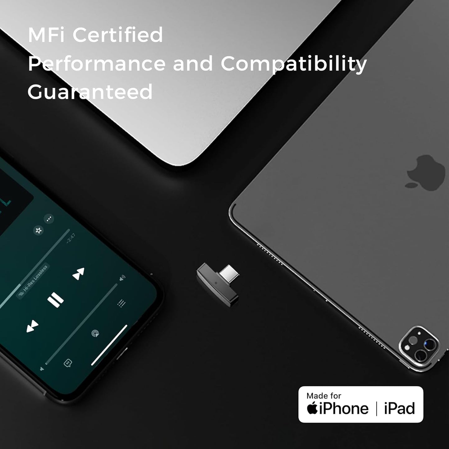 QCC Dongle Pro USB-C Bluetooth Adapter, Bluetooth 5.4 Audio Adapter with LDAC,aptX Lossless&aptX-Adaptive,Low Latency Wireless Lossless Transmitter to Connect Wireless Headphones & Earbuds