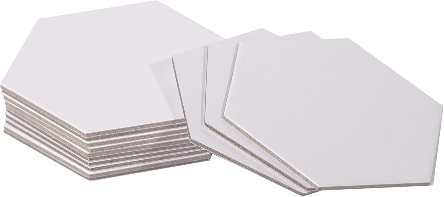 Apostrophe Games Hexagon Board Game Tiles – 20Pcs Large Game Board Pieces – Blank Game Board Chits, Same Size as Settlers of Catan – Create Your Own Custom Tiles