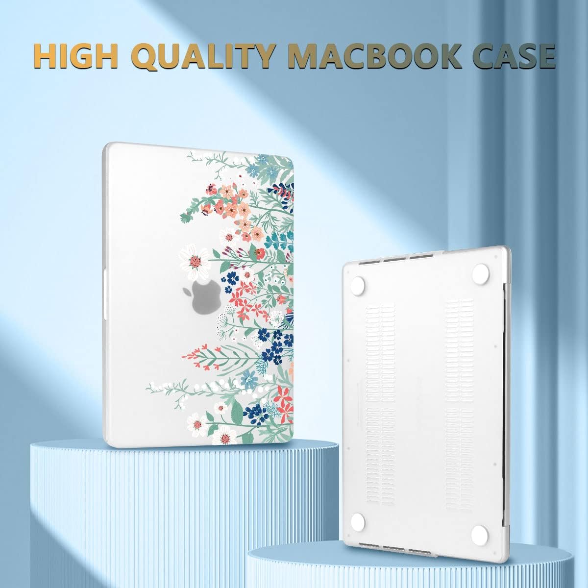 CISSOOK Matte Frosted Wildflower Hard Shell Case for MacBook Pro 14 Inch 2024 2023-2021 Release M4 A3112 A3185 A3401 M3 A2992 A2918 A2779 M2 A2442 M1, Plastic Cover for MacBook Pro 14 M1-M4 Chip