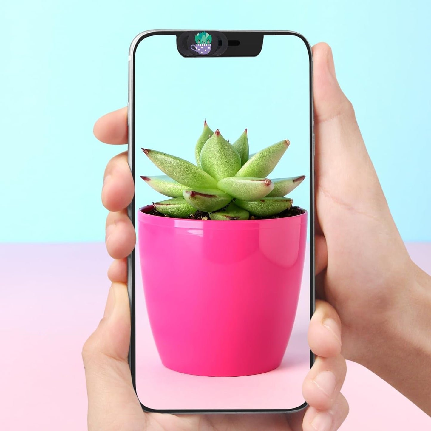 Laptop Camera Cover Slide Webcam Cover for Privacy Fits for Mini PC, PC, Surface, Tablet, Desktop Computer, Smart Phone - 3 Packs, Plants