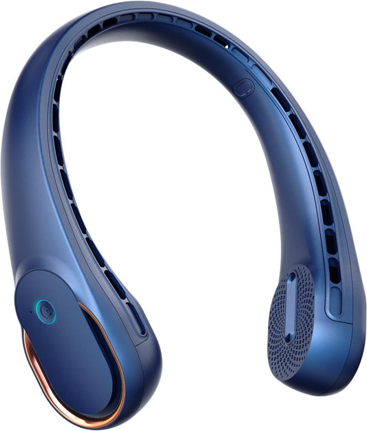 FrSara Neck Fan, Portable Personal Fan Strong Wind, 5200mAh, Air Volume,360° Cooling, No Hair Twisting, Air Volume On 2 Sides, Non-Slip, Quick Charge, Long Use Time, Birthday Gift for Women, Dad, Men