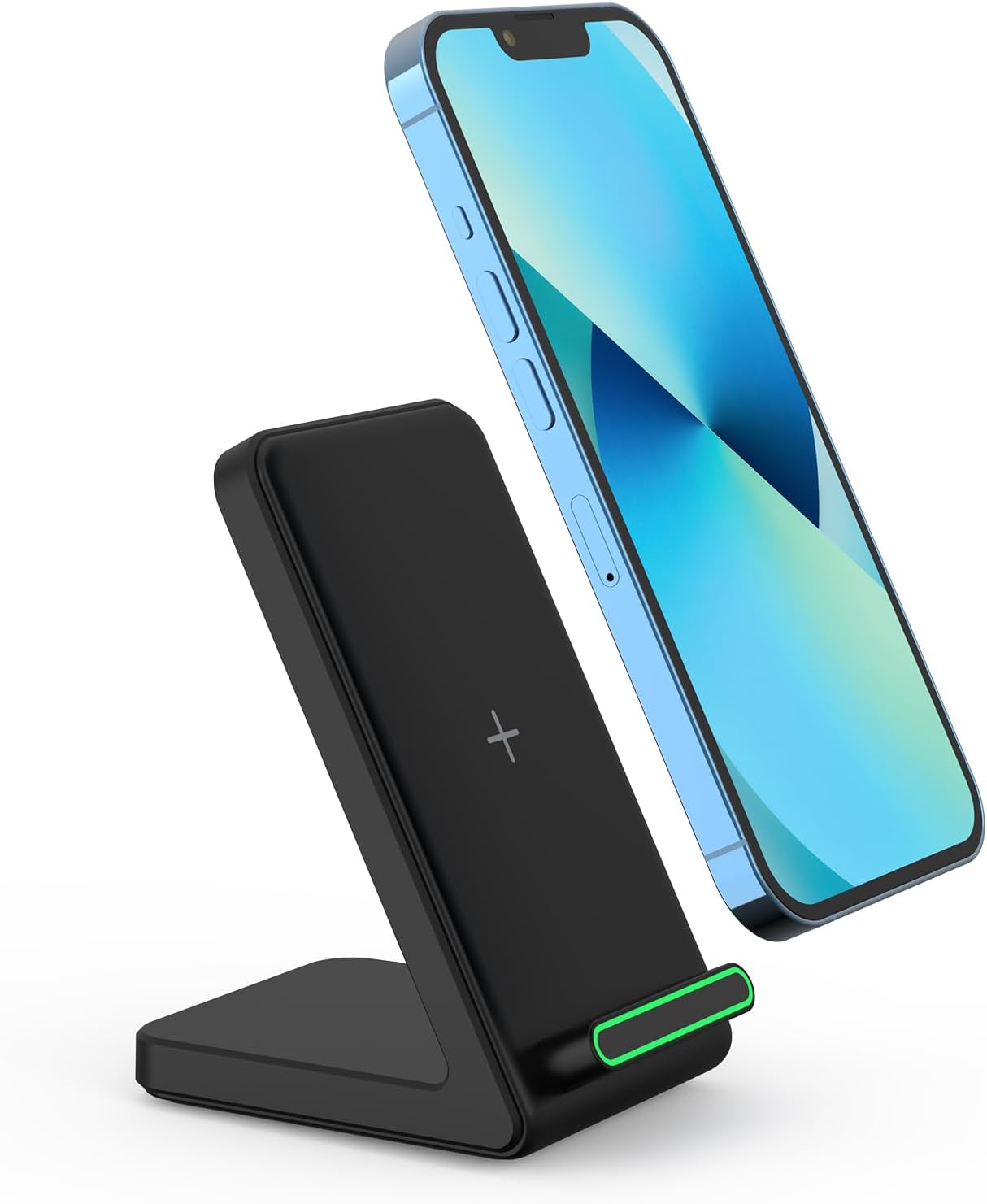 Fast Wireless Charger, 15W Wireless Charging Stand Compatible with Samsung Galaxy S24/S23/S22/S21/S20, for iPhone 16/15/14/13/12/11/XR/8, for Google Pixel 9 8 7,and More.