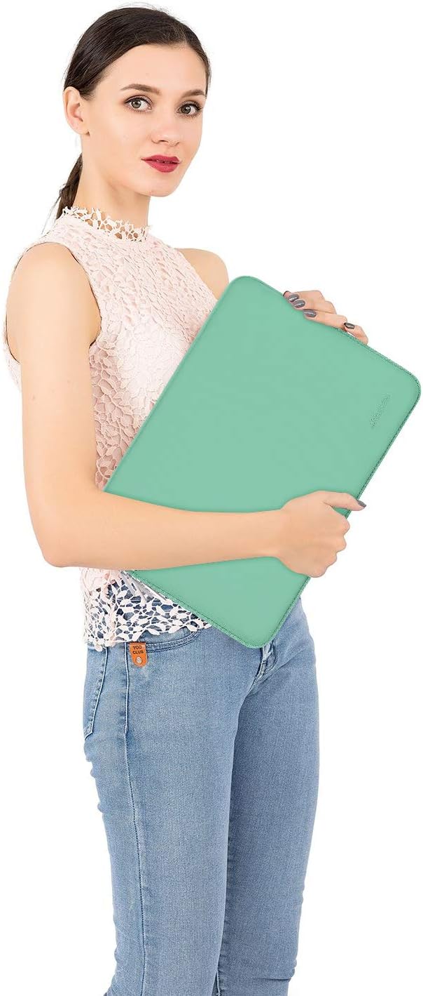 MOSISO Laptop Case 13.3 inch, 13-13.3 inch Laptop Sleeve Bag Compatible with MacBook Air/Pro 13 / Pro 14, HP Dell ASUS Lenovo Notebook, Neoprene Computer Sleeve Bag with Small Case, Biscay Green