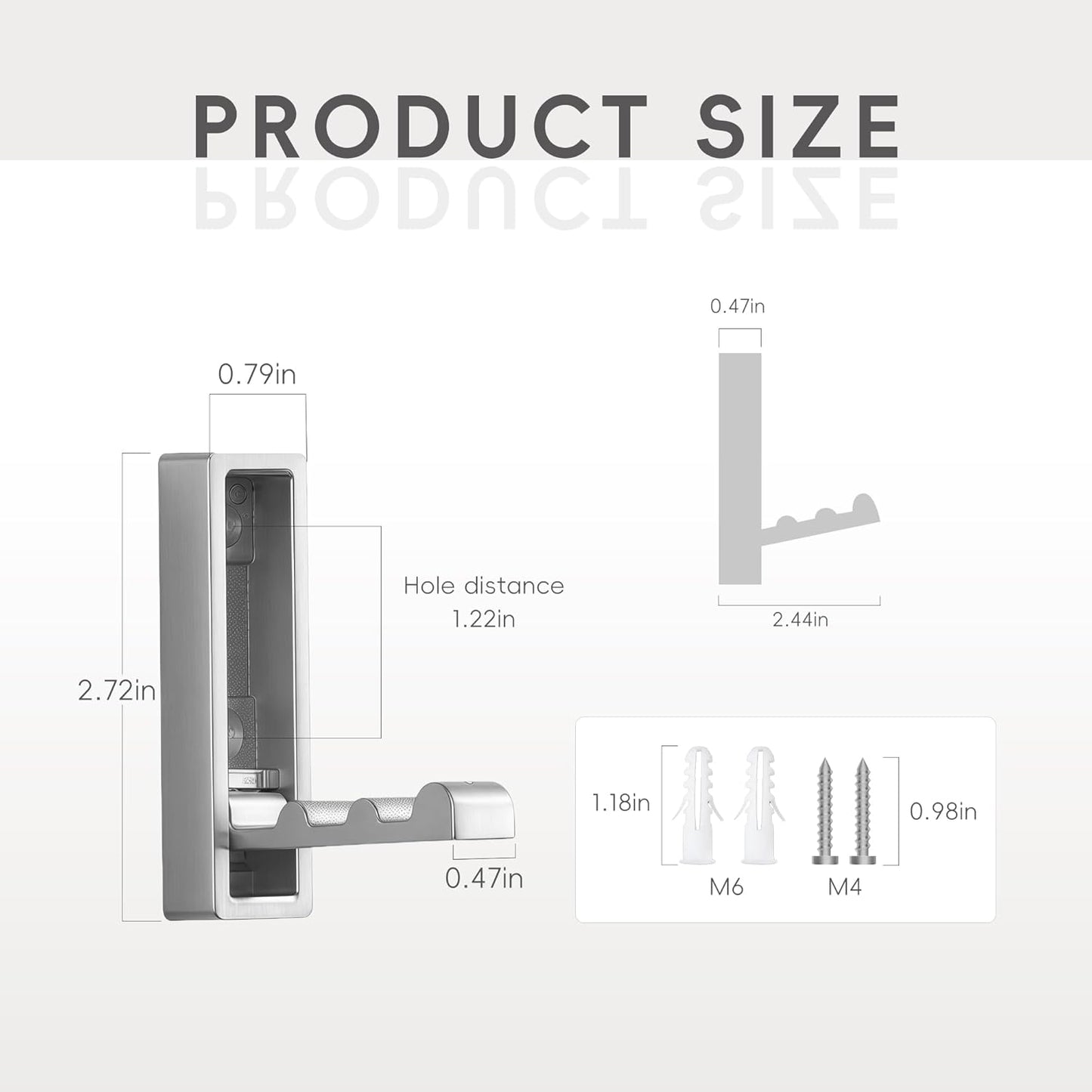 Folding Wall Hooks,4 Pack Rustproof Zinc Alloy Folding Coat Hooks,Heavy Duty Foldable Gold Wall Hooks for Hanging Clothes,Hat,Towel,Bathrobe,Key,Bag,Backpack (Brushed Nickel)