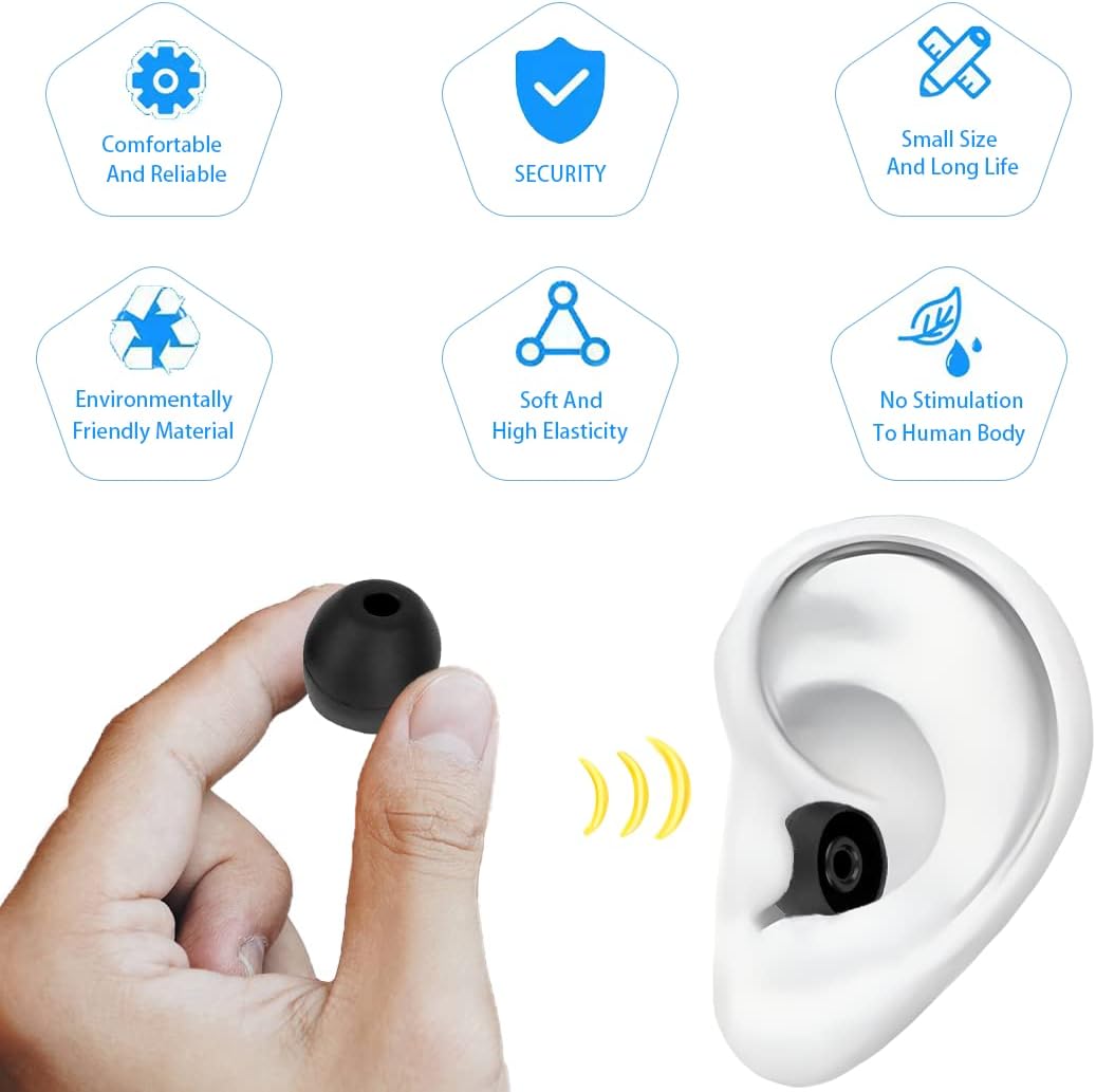 4 Pairs Earbud Tips Fit for Powerbeats Pro Ear Tips Beats Earbuds Replacement Tips Replacement Earbud Tips Earbud Replacement Tips Earbud Caps Headphone Earbud Tips Replacement Ear Pads Black