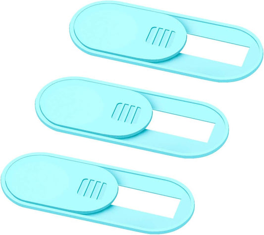 HKDGYHON Laptop Camera Cover, Privacy Security Cover, Ultra-Thin Web Cam Privacy Cover for MacBook, iMac, Laptop, Desktop, Pc, iPad, iPhone, Smartphone, Privacy Web Camera Protection (Blue - 3 Pack)