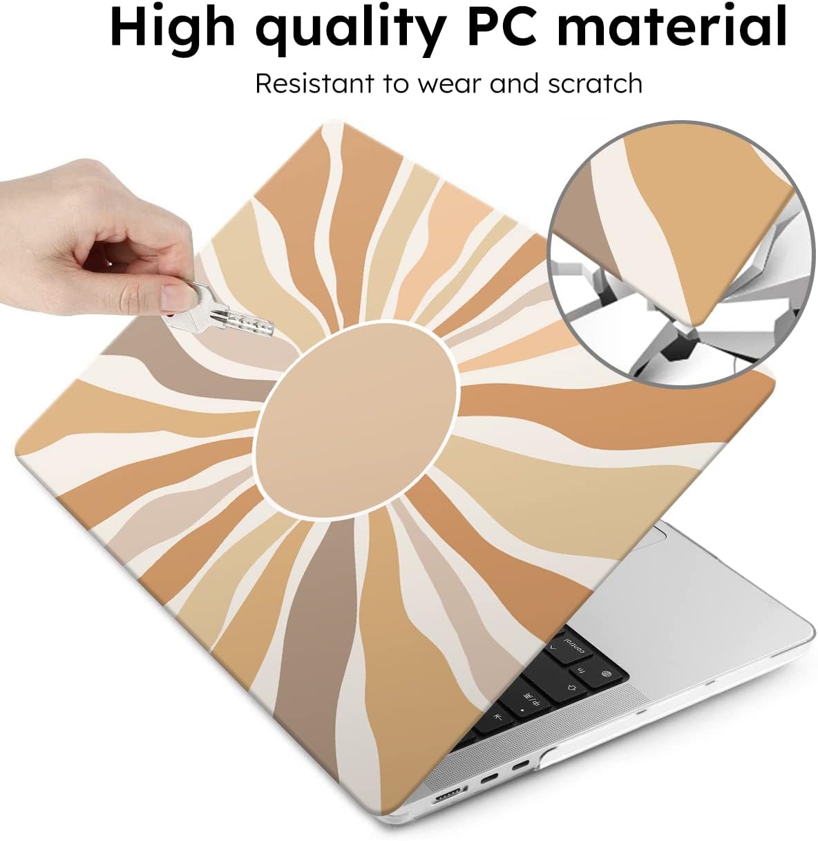 iCasso for MacBook Air 13 inch Case 2025 2024-2022 Release M4 A3240 M3 A3113 A2681 M2 with Liquid Retina Display, Hard Plastic Shell for Mac Air 13.6, TPU Keyboard Cover&Screen Protector, Sunshine