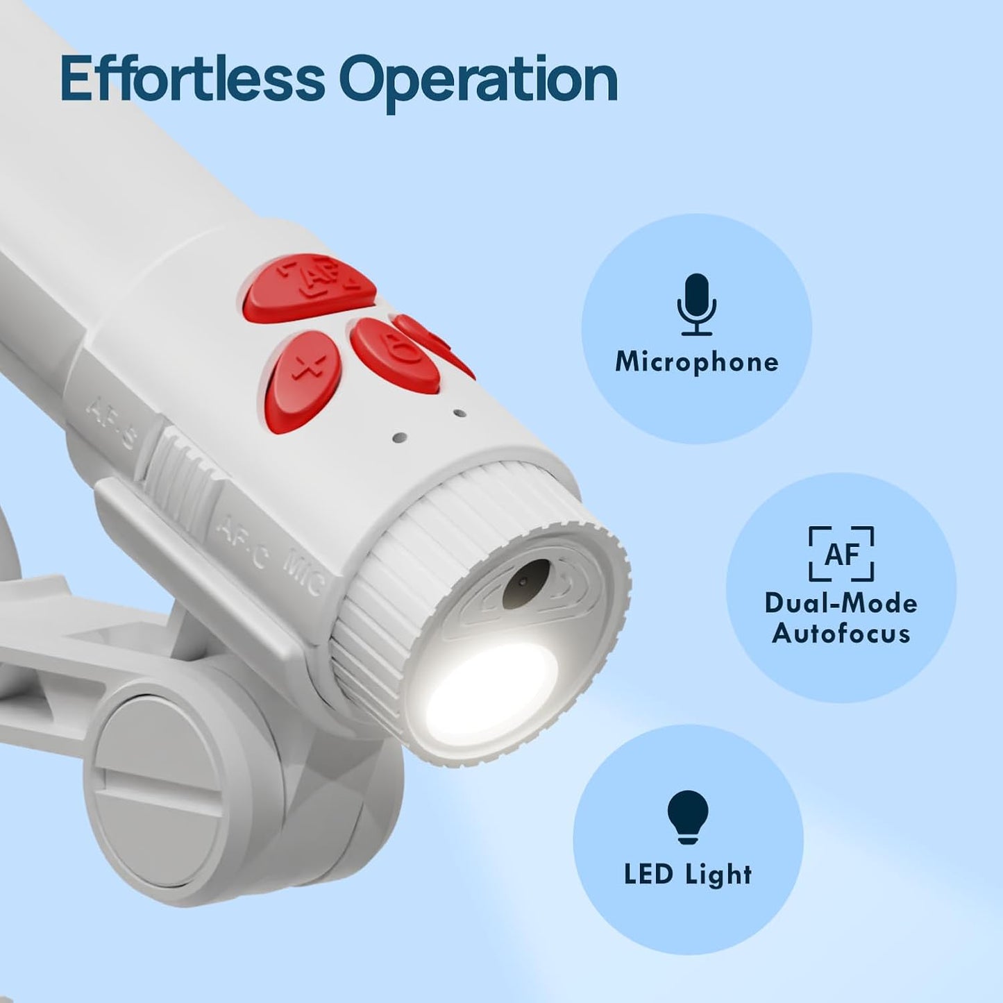 INS-3 Handheld Webcam/USB Document Camera for Classroom, Built-in Mic, Light, Auto Focus, Windows, Mac OS, iPad OS, Chromebook for Close-up Demo, Distance Learning, Web Conferencing, IWBs