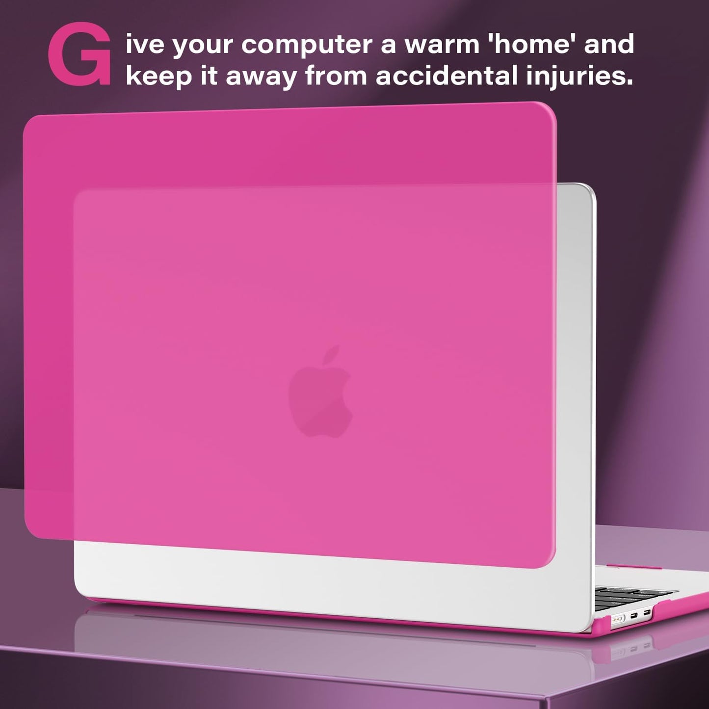 CISSOOK Compatible with MacBook Air 13 inch Case 2025 2024 2023 2022, Hard Shell Case Keyboard Cover for MacBook Air 13.6 inch M2 M3 M4 Chip A3240 A3113 A2681, Matte Rose Red