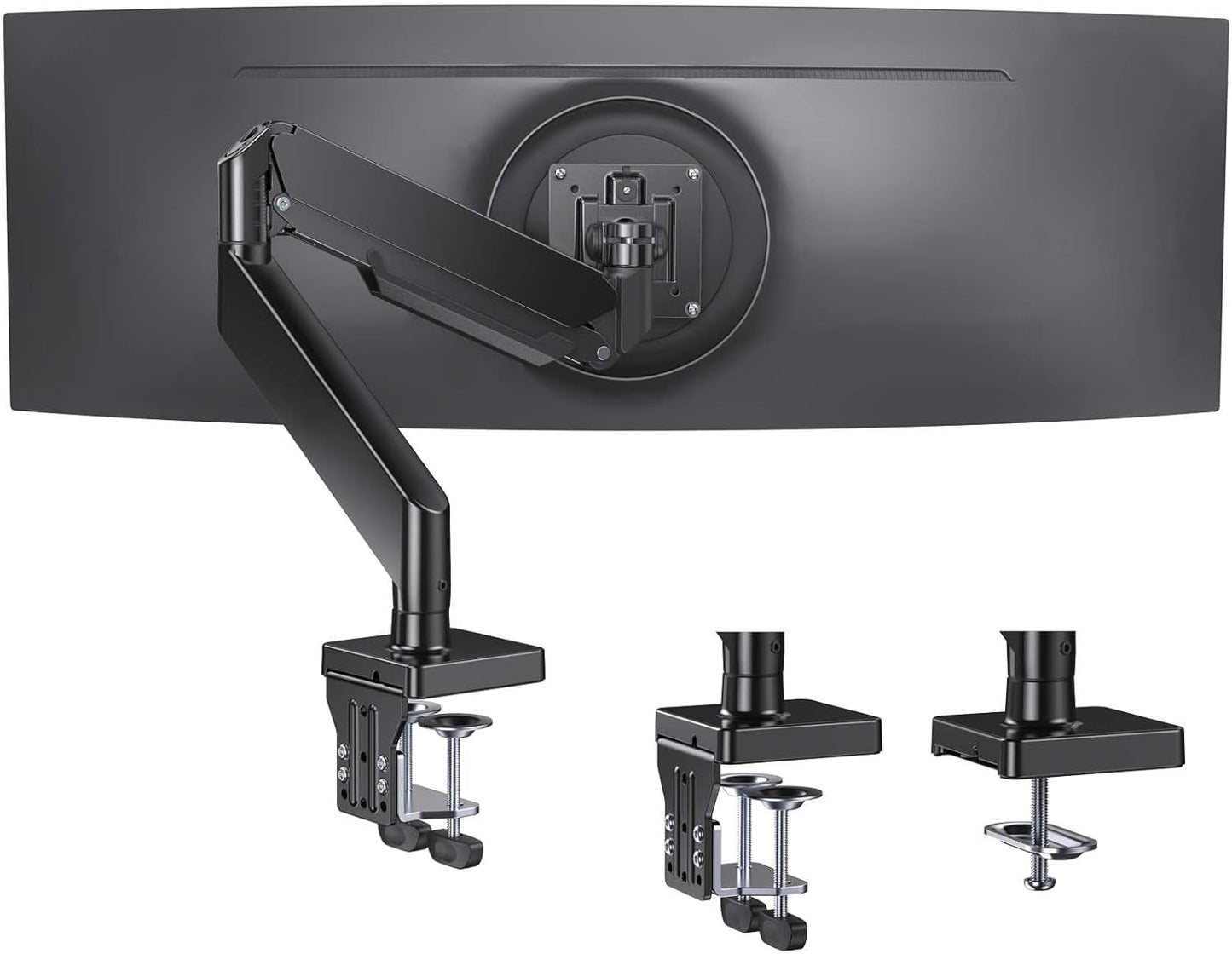 HUANUO Ultrawide Monitor Arm for 13 to 43 Inch Screens, Single Heavy Duty Monitor Arm Holds up to 33 lbs, Full Motion with Tilt Swivel Rotation, VESA 75x75mm or 100x100mm