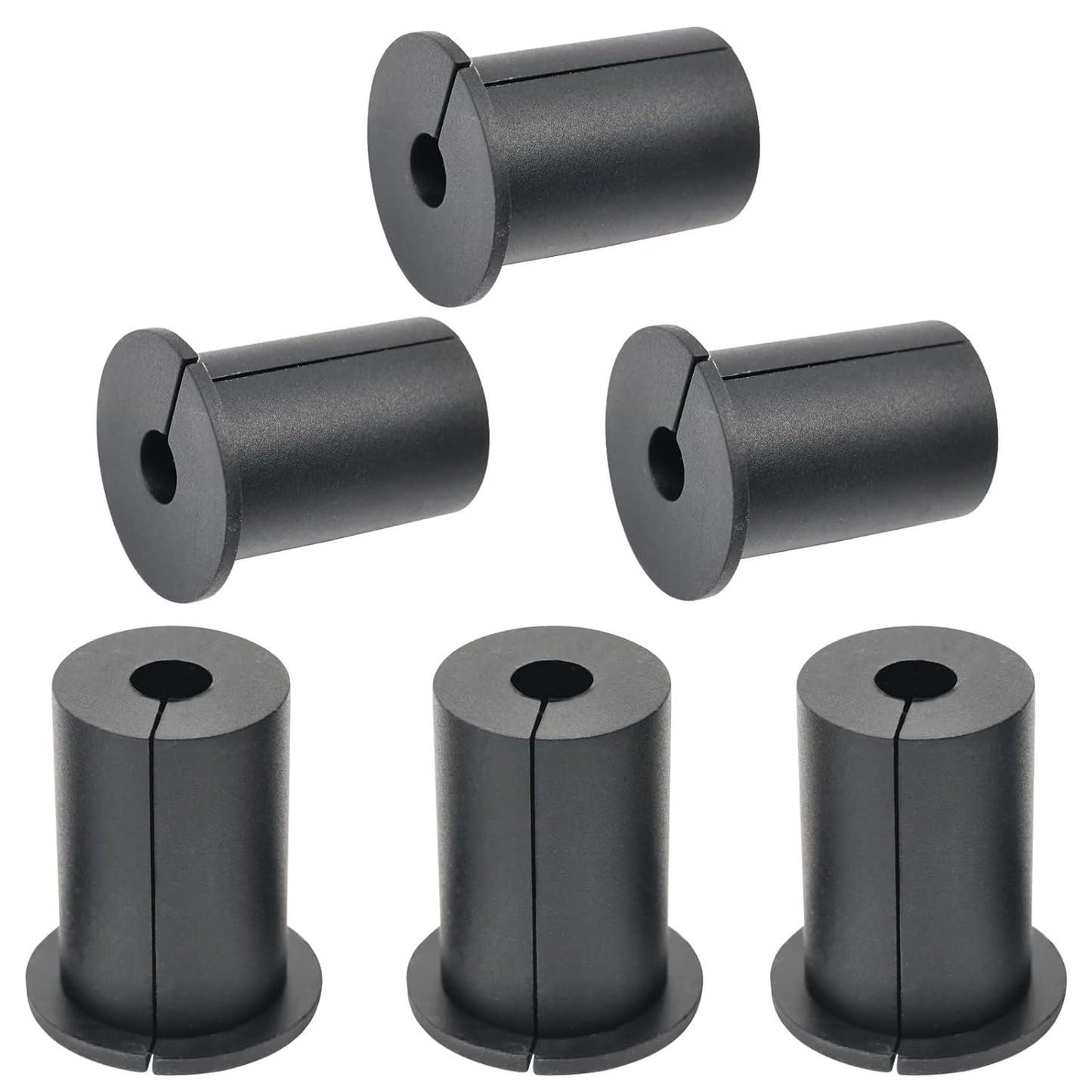 6pc Starlink Cable Grommet 1" Silicone Waterproof Wall Hole Pass Through Split Cable Bushings for TV Wire Ethernet Cord, Starlink Cable Routing Kit Accessories, 38mm/1.5" Ht, Black