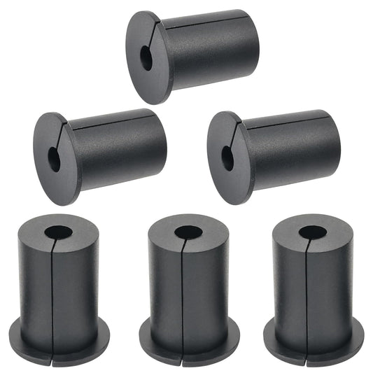 6pc Starlink Cable Grommet 1" Silicone Waterproof Wall Hole Pass Through Split Cable Bushings for TV Wire Ethernet Cord, Starlink Cable Routing Kit Accessories, 38mm/1.5" Ht, Black