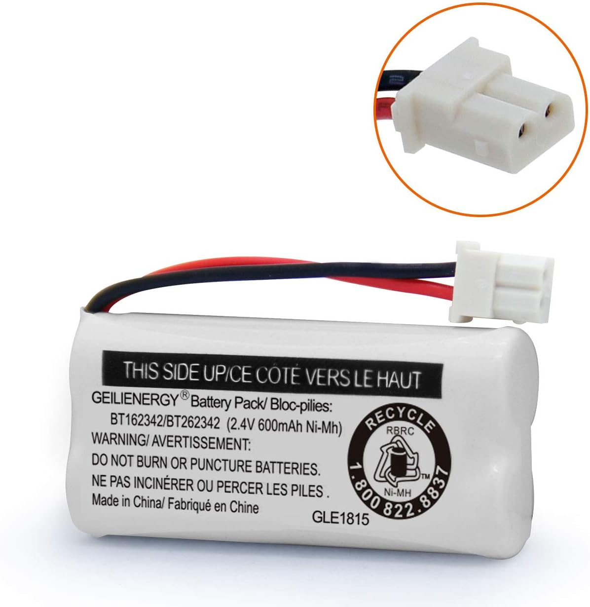 GEILIENERGY BT183342 BT283342 BT166342 BT266342 BT162342 BT262342 Battery Compatible with CS6114 CS6419 CS6719 CS6919 EL52300 CL80111 Cordless Handset Phone (Pack of 4)