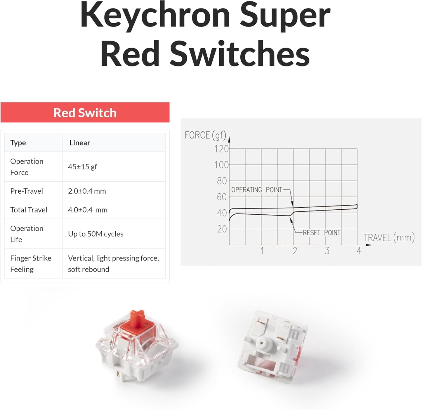 Keychron K2 75% Layout QMK Wireless and Wired Options Mechanical Keyboard Super Red Switch, Paired with Shine-Through Double-Shot PBT Keycaps for Mac Windows-Version 3
