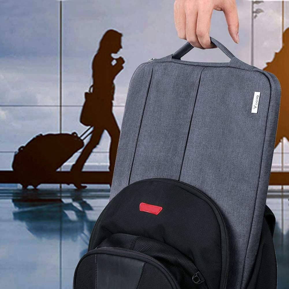 Voova Laptop Sleeve Carrying Case 13 13.6 Inch Compatible with MacBook Air 13 M1/M2/M3/M4, MacBook Pro 13/14, IPad Pro 13, Waterproof Slim Computer Cover Bag, Dark Grey