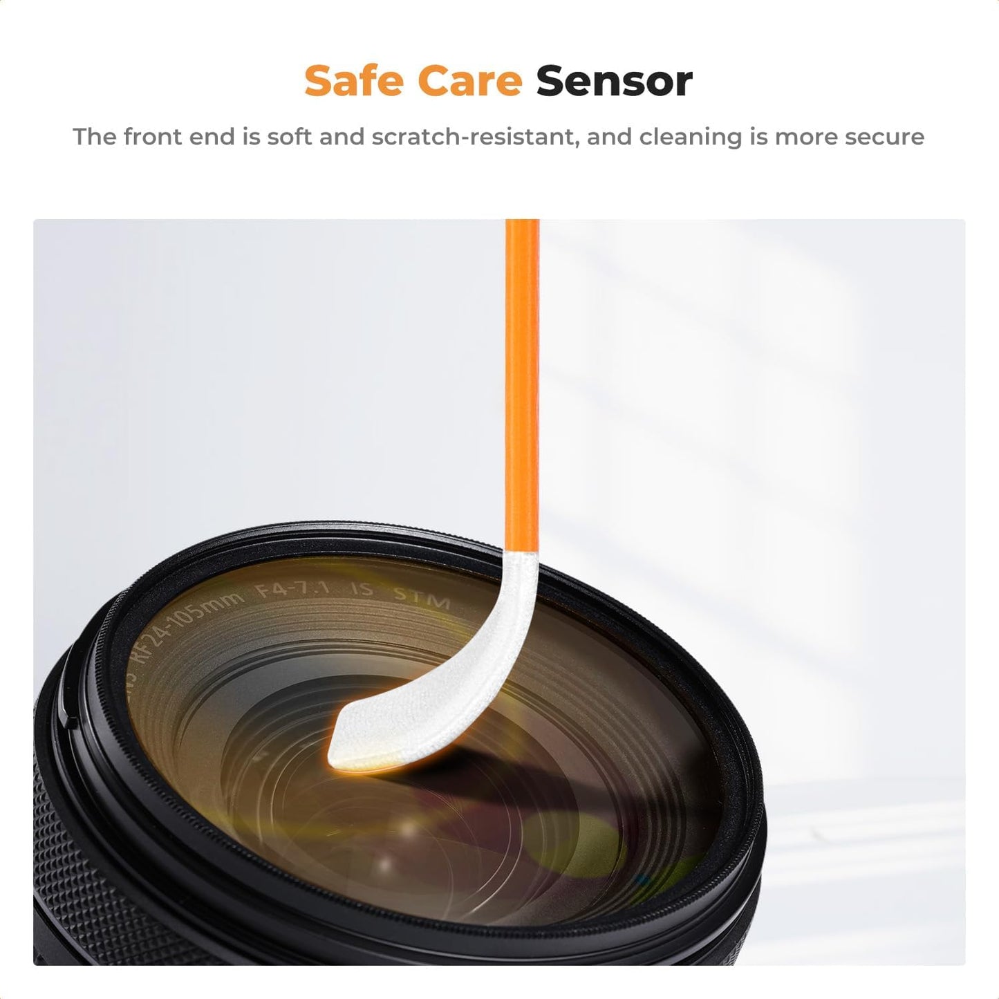 K&F Concept Professional Full Frame Sensor Cleaning Kit, Digital Camera Lens Cleaner Kit - 20ml Sensor Cleaner & 10 X 24mm Double-Tipped Full Frame Sensor Cleaning Swabs