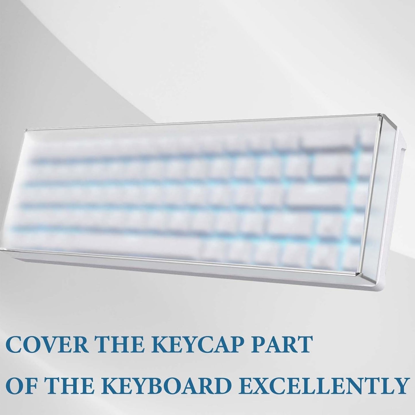 GEEKRIA 65% Keyboard Dust Cover, Acrylic Dust Cover for 68 Key Computer Mechanical Keyboard, Compatible with RK Royal KLUDGE RK68, Keychron K6, K6 Pro, Corsair K65 PRO Mini (Frosted)