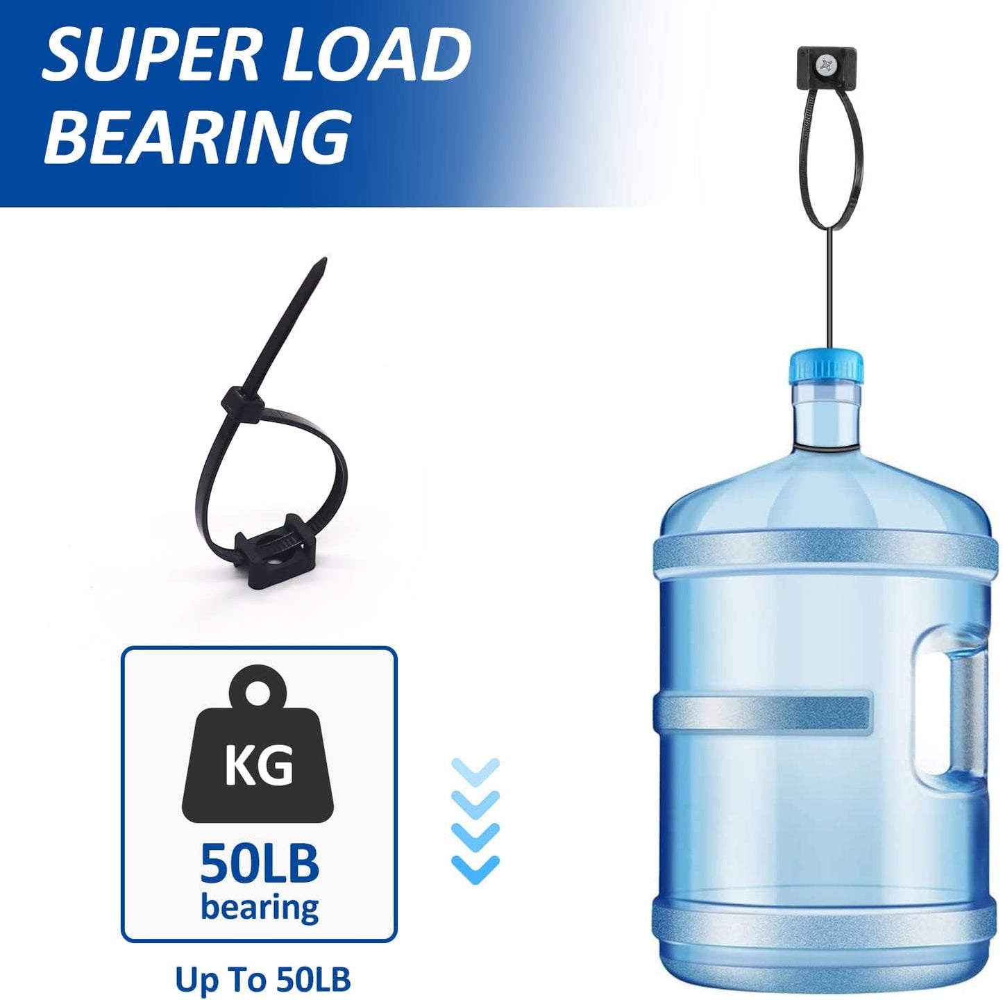 Cable Zip Tie Mounts Kit - 240 Set Wire Cable Clips Organizer Holders with 8" Cable Ties, Saddle Type Mounts Base and Tapping Screw, Black