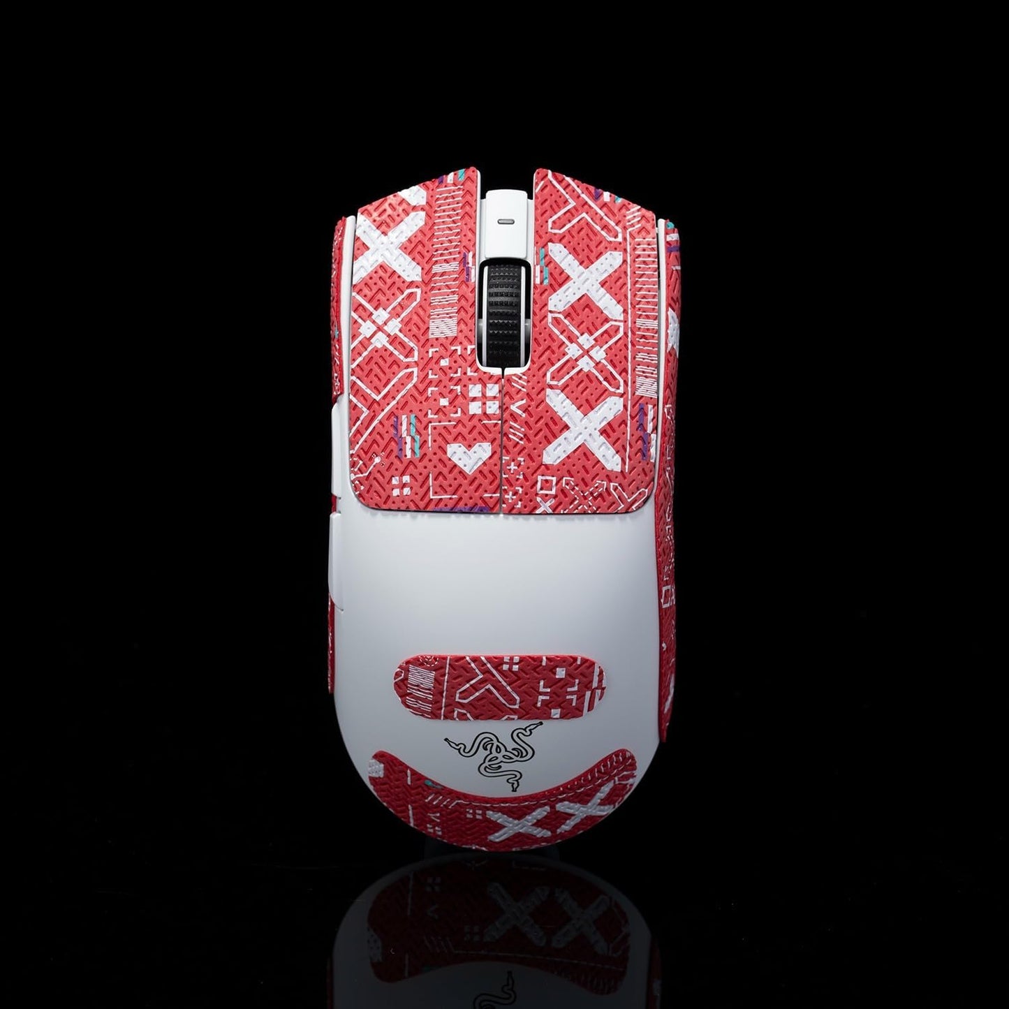 Grip Tape for Razer Viper V3 Pro - Anti-Slip,Enhanced Control, Sweat Resistance,Improves FPS Gaming Grip & Mouse Protection [Pre-Cut] Printsteam Red