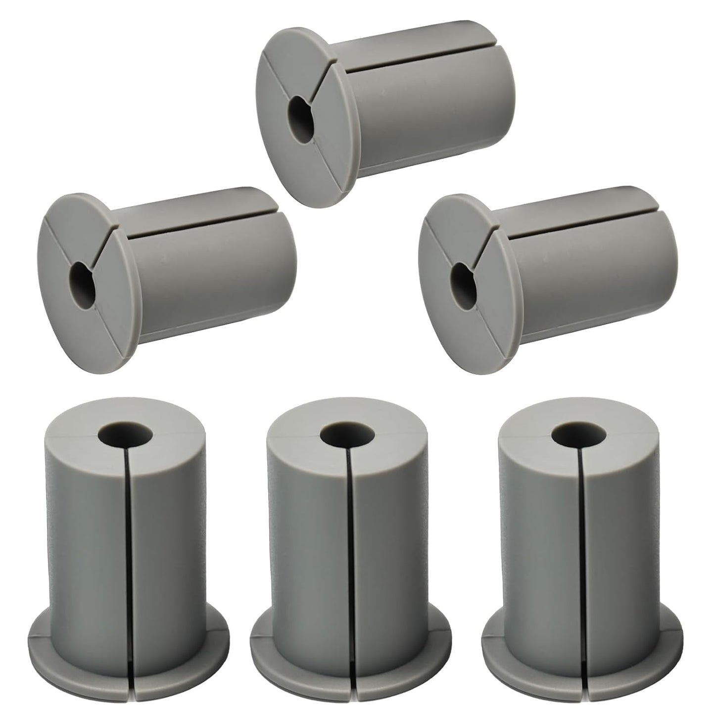 6pc Starlink Cable Grommet 1" Silicone Waterproof Wall Hole Pass Through Split Cable Bushings for TV Wire Ethernet Cord, Starlink Cable Routing Kit Accessories, 52.5mm/2.07" Ht, Grey