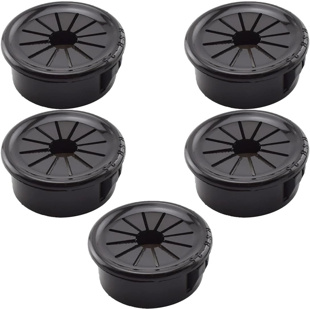 1-Inch Cable Grommets Petal-Shaped Buckle Type Wire Hole Cover for Cord Management and Protection of Cabinet, 5PCS 25mm