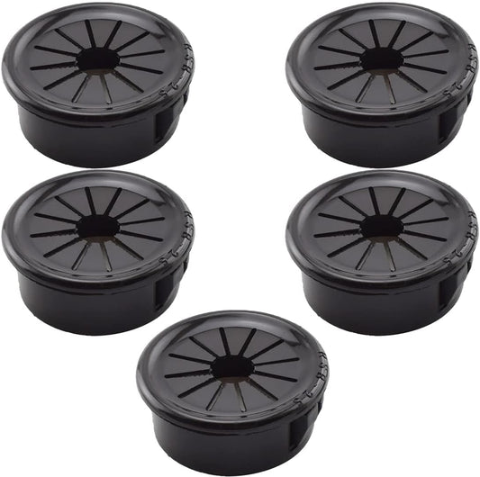 1-Inch Cable Grommets Petal-Shaped Buckle Type Wire Hole Cover for Cord Management and Protection of Cabinet, 5PCS 25mm
