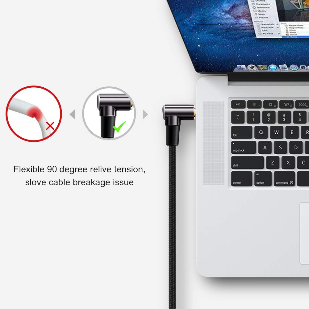 CableCreation 3.5mm Audio Cable, [2-Pack 1.5FT] Right Angle Male to Male Auxiliary Cable with Silver-Plating Copper Core Compatible with Beats, Car, iPhones, Tablets, PS4, 24K Gold Plated, Black