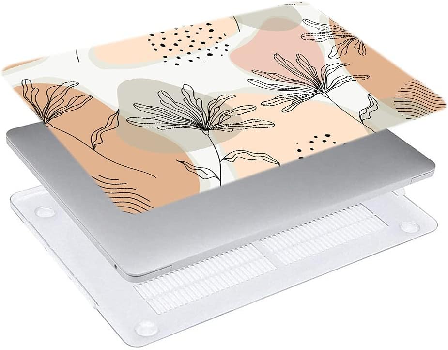 LanBaiLan Compatible for MacBook Pro 13 inch with Touch Bar 2022 2020 2019 2018 2017 2016 Release M1 M2 A2338 A2289 A2251 A2159 A1989 A1706 A1708, Laptop Hard Case & Keyboard Cover, Aesthetic Flower